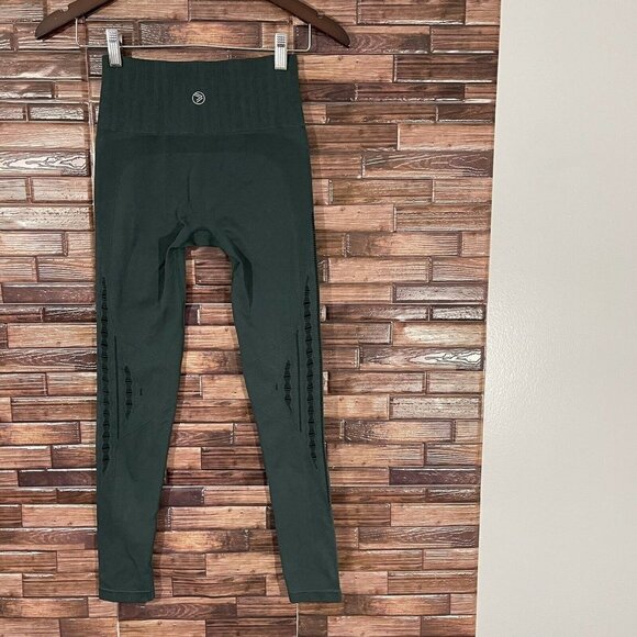 Savvi Seamless Mantra Cut out Leggings Tight Womens Size XS/S Hunter Green - Picture 4 of 6